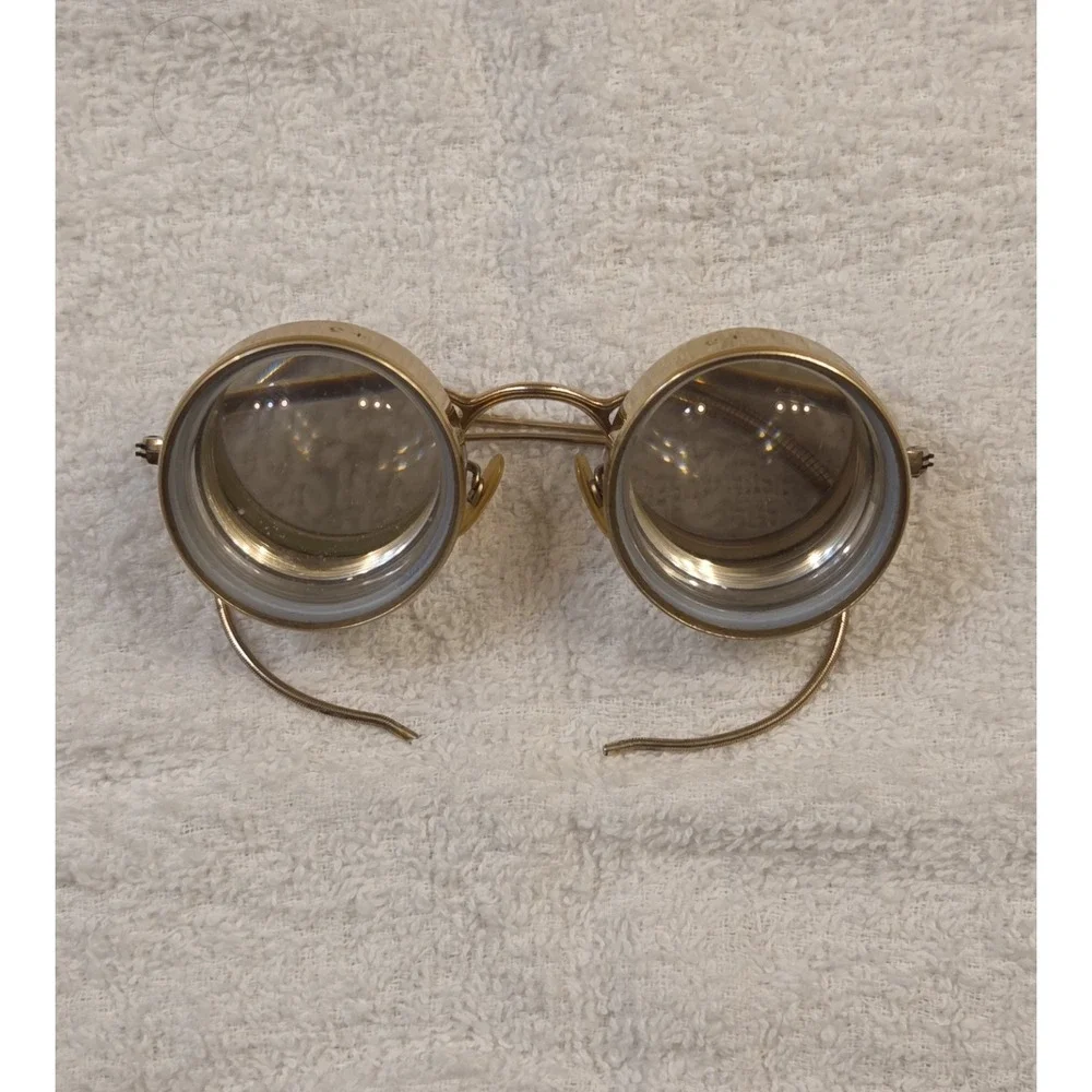 Incredible Antique Shuron 12K GF Surgeon Doctor Jewelers Glasses +3 C. 1890-1910